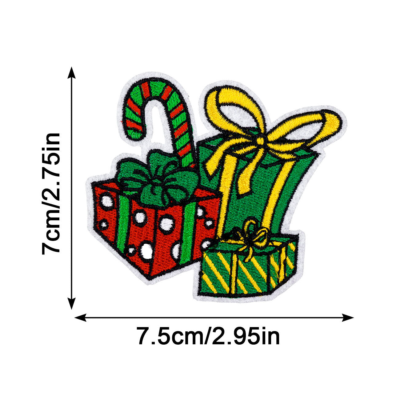 Wholesale Christmas embroidery patch Christmas cloth patch HOHOHO MERRYCHRISAMAS clothing accessories hot stamping label